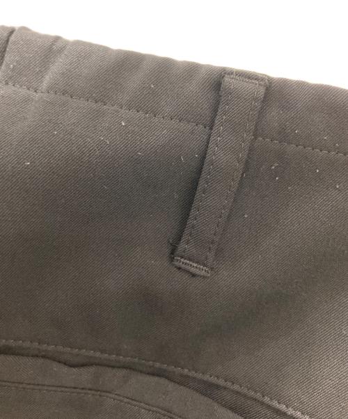 GROUND Y（グラウンドワイ）GROUND Y (グラウンドワイ) WOOL POLYESTER GABARDINE SLIM 5POCKET PANTS ブラック サイズ:3の古着・服飾アイテム