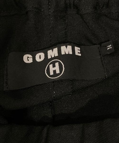 gomme HOMME（ゴム オム）gomme HOMME (ゴム オム) アシンメトリータックパンツ ブラック サイズ:Mの古着・服飾アイテム