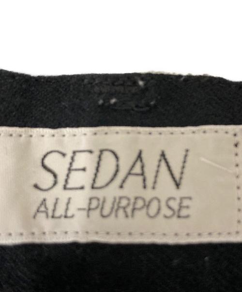 SEDAN ALL-PURPOSE（セダンオールパーパス）SEDAN ALL-PURPOSE (セダンオールパーパス) Wool Serge Big Trousers ブラック サイズ:XLの古着・服飾アイテム