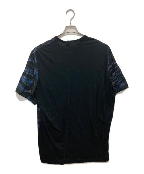 GROUND Y（グラウンドワイ）GROUND Y (グラウンドワイ) カモ柄カットソー ブラック×ブルー サイズ:3の古着・服飾アイテム