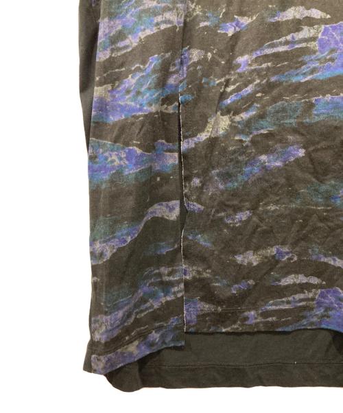GROUND Y（グラウンドワイ）GROUND Y (グラウンドワイ) カモ柄カットソー ブラック×ブルー サイズ:3の古着・服飾アイテム