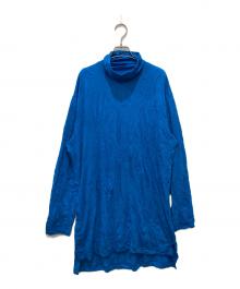 GROUND Y（グラウンドワイ）の古着「CATCH WASHER RIGHT BUTTON-OPENING BIG TURTLENECK」｜ブルー