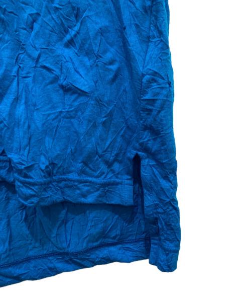 GROUND Y（グラウンドワイ）GROUND Y (グラウンドワイ) CATCH WASHER RIGHT BUTTON-OPENING BIG TURTLENECK ブルー サイズ:3の古着・服飾アイテム