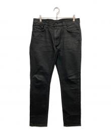 NUDIE JEANS（ヌーディー・ジーンズ）の古着「コーティングデニムパンツ」｜ブラック