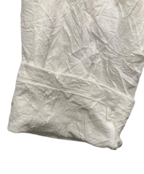 GROUND Y（グラウンドワイ）GROUND Y (グラウンドワイ) C/PE WASHER JERSEY BUTTON OPENED BIG TURTLENECK CUT SEW ホワイト サイズ:3の古着・服飾アイテム