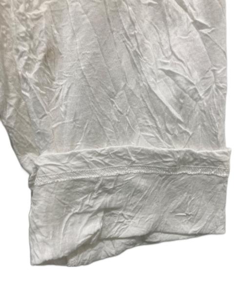 GROUND Y（グラウンドワイ）GROUND Y (グラウンドワイ) C/PE WASHER JERSEY BUTTON OPENED BIG TURTLENECK CUT SEW ホワイト サイズ:3の古着・服飾アイテム