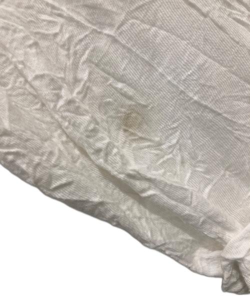 GROUND Y（グラウンドワイ）GROUND Y (グラウンドワイ) C/PE WASHER JERSEY BUTTON OPENED BIG TURTLENECK CUT SEW ホワイト サイズ:3の古着・服飾アイテム