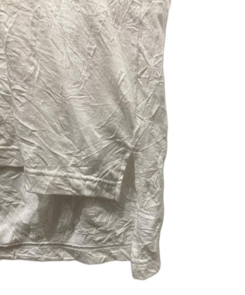 GROUND Y（グラウンドワイ）GROUND Y (グラウンドワイ) C/PE WASHER JERSEY BUTTON OPENED BIG TURTLENECK CUT SEW ホワイト サイズ:3の古着・服飾アイテム