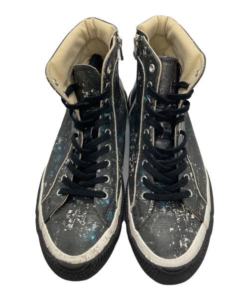 GROUND Y（グラウンドワイ）GROUND Y (グラウンドワイ) 総柄ハイカットスニーカー ブラック サイズ:Lの古着・服飾アイテム