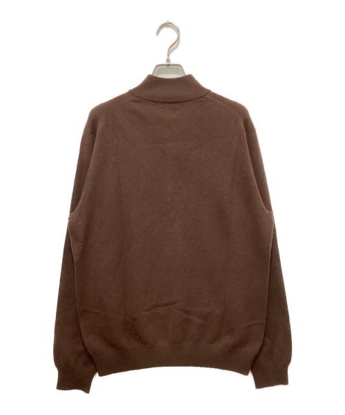 BURBERRY LONDON（バーバリーロンドン）BURBERRY LONDON (バーバリーロンドン) ハーフボタンカシミヤ混ニット ブラウン サイズ:Lの古着・服飾アイテム
