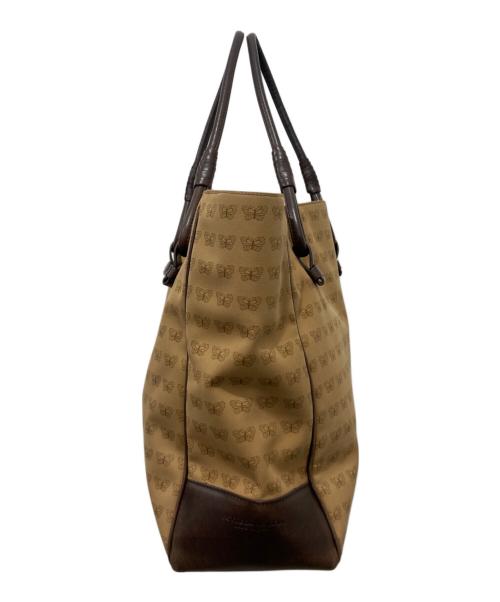 BOTTEGA VENETA（ボッテガベネタ）BOTTEGA VENETA (ボッテガベネタ) 蝶柄キャンバストートバッグ ベージュの古着・服飾アイテム