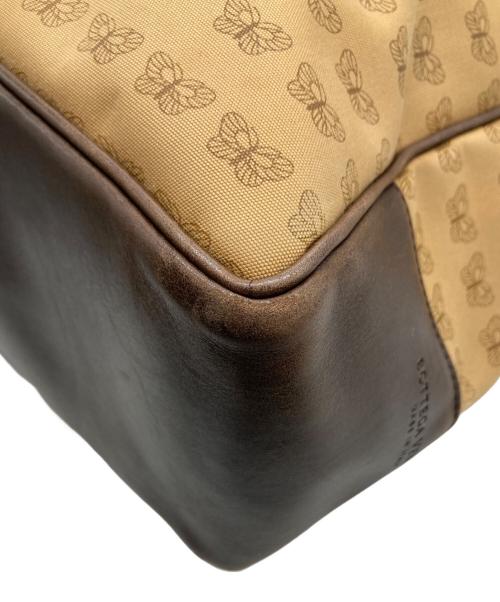 BOTTEGA VENETA（ボッテガベネタ）BOTTEGA VENETA (ボッテガベネタ) 蝶柄キャンバストートバッグ ベージュの古着・服飾アイテム