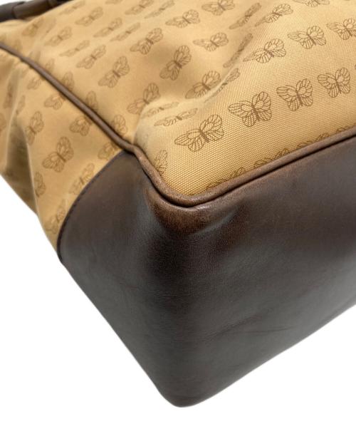 BOTTEGA VENETA（ボッテガベネタ）BOTTEGA VENETA (ボッテガベネタ) 蝶柄キャンバストートバッグ ベージュの古着・服飾アイテム