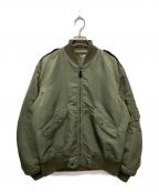 WORKERSワーカーズ）の古着「MA-1ジャケット」｜カーキ