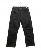 FULLCOUNTフルカウント）の古着「Wide Black Selvedge Denim」｜ブラック