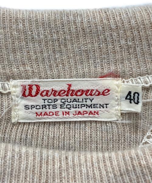 WAREHOUSE（ウエアハウス）WAREHOUSE (ウエアハウス) クルーネックスウェット ベージュ サイズ:40の古着・服飾アイテム