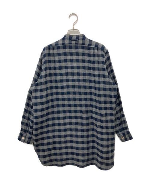 45R（フォーティファイブ・アール）45R (フォーティファイブ・アール) ふわふわ二重織の908スタンドグランパプルシャツ グレー サイズ:2の古着・服飾アイテム