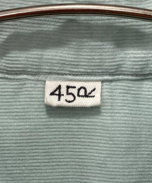 45R（フォーティファイブ・アール）45R (フォーティファイブ・アール) コーデュロイシャツ ブルー サイズ:2の古着・服飾アイテム