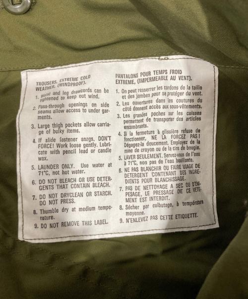 Canadian Army（カナダ軍）Canadian Army (カナディアンアーミー) ECW WINDPROOFオーバーパンツ カーキ サイズ:Lの古着・服飾アイテム