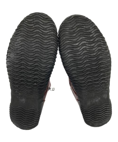 SPINGLE MOVE（スピングルムーヴ）SPINGLE MOVE (スピングルムーヴ) スムースレザー ミリタリーブーツ レッド サイズ:XLの古着・服飾アイテム