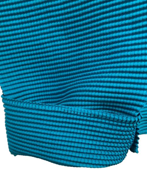 ISSEY MIYAKE me（イッセイ ミヤケ ミー）ISSEY MIYAKE me (イッセイ ミヤケ ミー) プリーツカットソー ブルー サイズ:FREEの古着・服飾アイテム