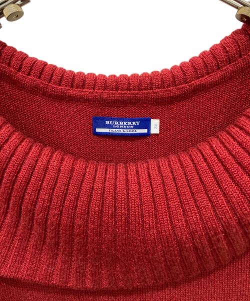 BURBERRY BLUE LABEL（バーバリーロンドンブルーレーベル）BURBERRY BLUE LABEL (バーバリーロンドンブルーレーベル) ニットワンピース レッド サイズ:38の古着・服飾アイテム