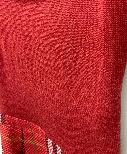 BURBERRY BLUE LABEL（バーバリーロンドンブルーレーベル）BURBERRY BLUE LABEL (バーバリーロンドンブルーレーベル) ニットワンピース レッド サイズ:38の古着・服飾アイテム