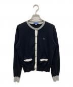 BURBERRY BLUE LABELバーバリーロンドンブルーレーベル）の古着「丸首カーディガン」｜ブラック