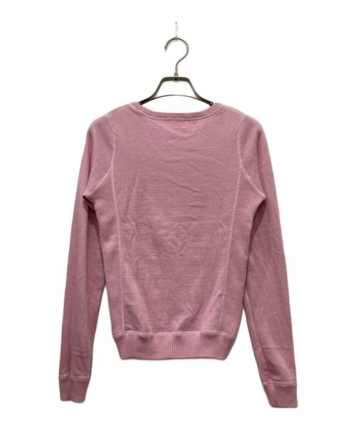 courreges（クレージュ）courreges (クレージュ) コットンウールカシミヤニット ピンク サイズ:38の古着・服飾アイテム