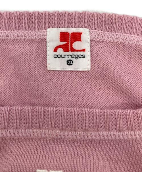 courreges（クレージュ）courreges (クレージュ) コットンウールカシミヤニット ピンク サイズ:38の古着・服飾アイテム