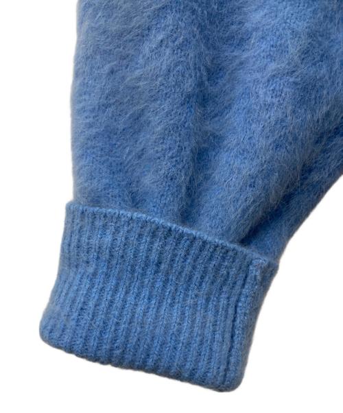 Whim Gazette（ウィムガゼット）Whim Gazette (ウィムガゼット) カシミヤ混Vネックニット ブルー サイズ:Freeの古着・服飾アイテム