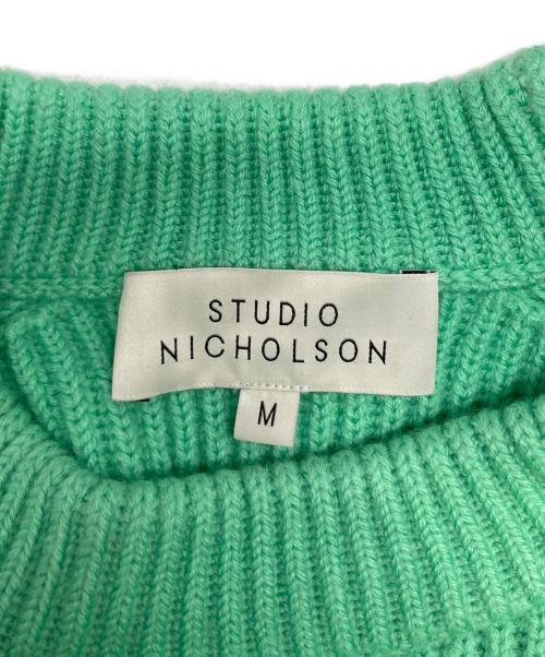 STUDIO NICHOLSON（スタジオ ニコルソン）STUDIO NICHOLSON (スタジオ ニコルソン) クルーネックニット グリーン サイズ:Mの古着・服飾アイテム