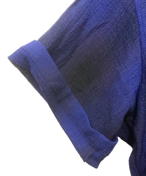 NOBNAGA paris（ノブナガパリ）NOBNAGA paris (ノブナガパリ) Shawl collar 1B shirt / 半袖シャツ / 半袖シャツジャケット ブルー サイズ:FREEの古着・服飾アイテム