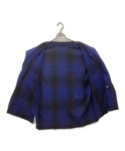 NOBNAGA paris（ノブナガパリ）NOBNAGA paris (ノブナガパリ) Shawl collar 1B shirt / 半袖シャツ / 半袖シャツジャケット ブルー サイズ:FREEの古着・服飾アイテム