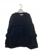 Name.ネーム）の古着「PATCHWORK KNIT SWEATER」｜ブラック