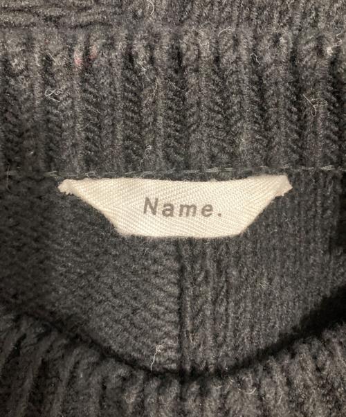 Name.（ネーム）Name. (ネーム) PATCHWORK KNIT SWEATER ブラック サイズ:2の古着・服飾アイテム
