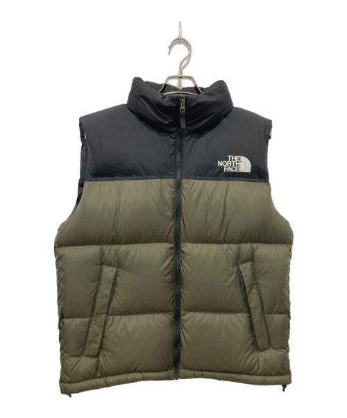 THE NORTH FACE（ザ ノース フェイス）THE NORTH FACE (ザ ノース フェイス) Nuptse Vest カーキ×ブラック サイズ:Lの古着・服飾アイテム