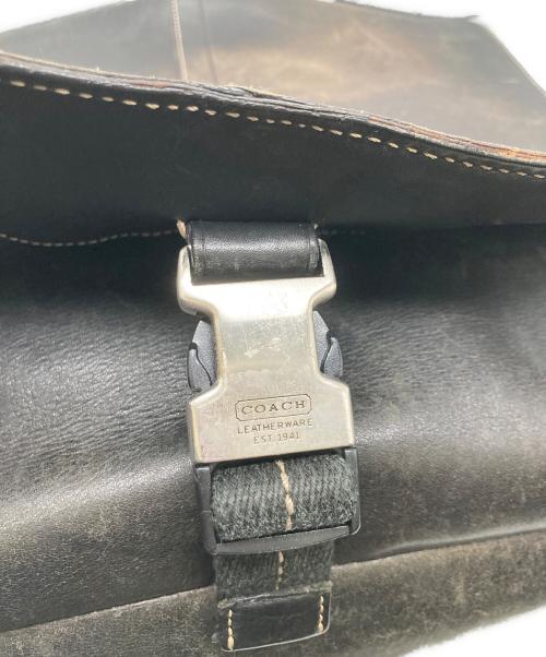 COACH（コーチ）COACH (コーチ) レザーショルダーバッグ ブラウンの古着・服飾アイテム