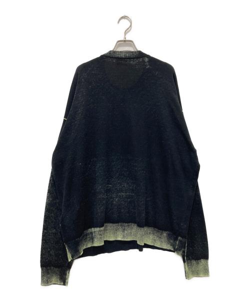 DIESEL（ディーゼル）DIESEL (ディーゼル) K-BELEZ フロントロゴデザイン クルーネックセーター ブラック×イエロー サイズ:XLの古着・服飾アイテム