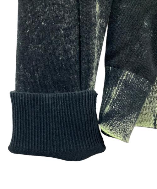 DIESEL（ディーゼル）DIESEL (ディーゼル) K-BELEZ フロントロゴデザイン クルーネックセーター ブラック×イエロー サイズ:XLの古着・服飾アイテム