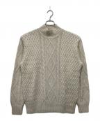 Aquascutumアクアスキュータム）の古着「カシミヤケーブルニット」｜ホワイト