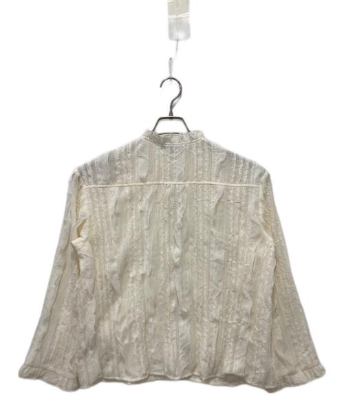 Noble（ノーブル）Noble (ノーブル) フリルブラウス ベージュ サイズ:FREEの古着・服飾アイテム