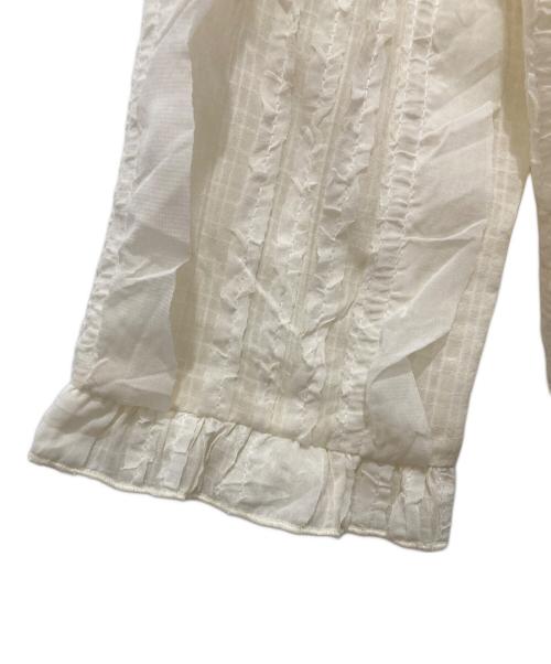 Noble（ノーブル）Noble (ノーブル) フリルブラウス ベージュ サイズ:FREEの古着・服飾アイテム