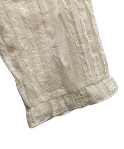 Noble（ノーブル）Noble (ノーブル) フリルブラウス ベージュ サイズ:FREEの古着・服飾アイテム