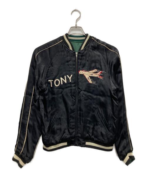 PINBALL（ピンボール）PINBALL (ピンボール) リバーシブルスカジャン ブラック×グリーン サイズ:Mの古着・服飾アイテム