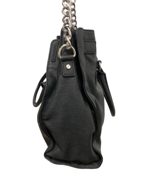 MICHAEL KORS（マイケル・コース）MICHAEL KORS (マイケル・コース) シボ革レザートートバッグ ブラック サイズ:実寸サイズをご確認くださいの古着・服飾アイテム