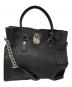 MICHAEL KORS（マイケル・コース）の古着「シボ革レザートートバッグ」｜ブラック