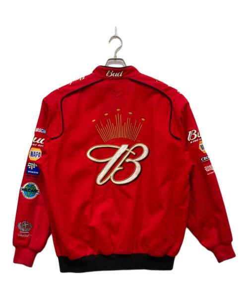 CHASE authentics（チェイスオーセンティック）CHASE authentics (チェイスオーセンティック) バドワイザーロゴ刺繍レーシングジャケット レッド サイズ:Lの古着・服飾アイテム