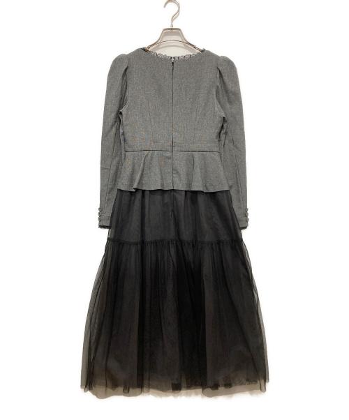 HER LIP TO（ハーリップトゥ）HER LIP TO (ハーリップトゥ) Baccarat Tule Long Dress グレー サイズ:Mの古着・服飾アイテム