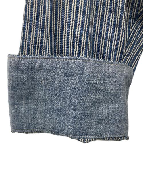 45R（フォーティファイブ・アール）45R (フォーティファイブ・アール) インドカディシャツデニムのタックシャツドレス ブルー サイズ:Freeの古着・服飾アイテム